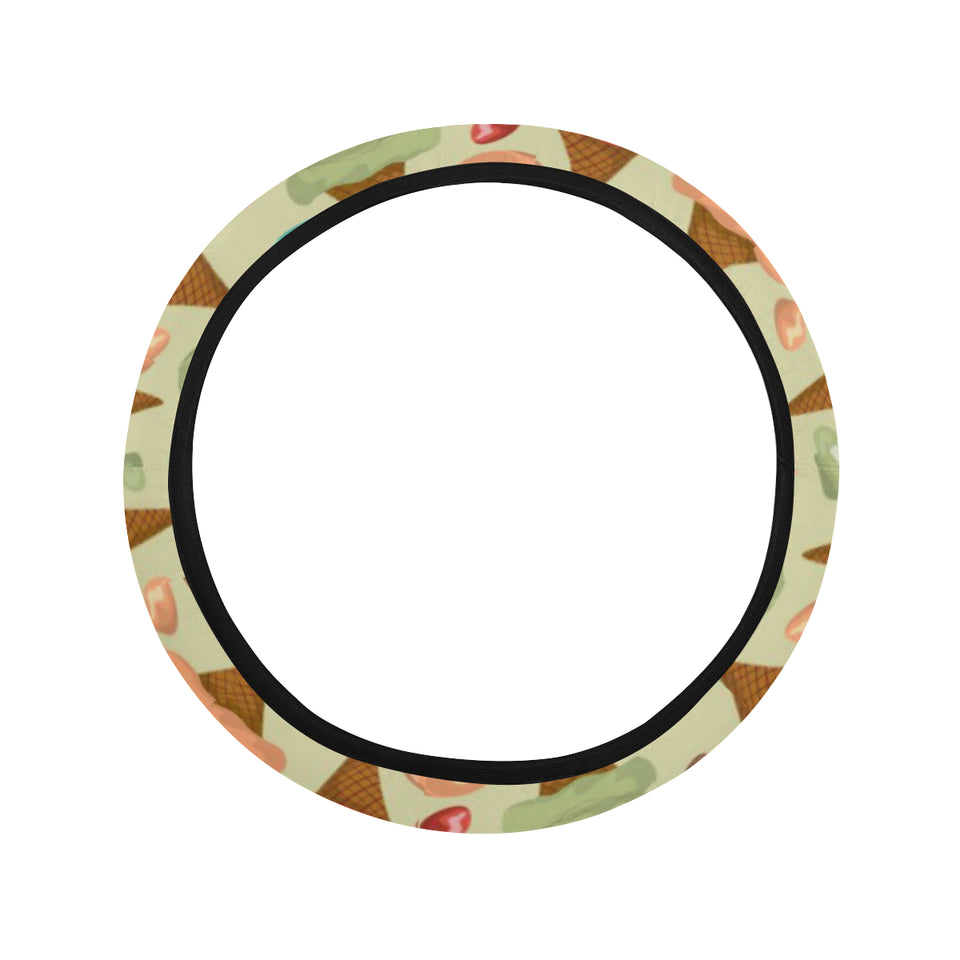 Colorful ice cream pattern Car Steering Wheel Cover