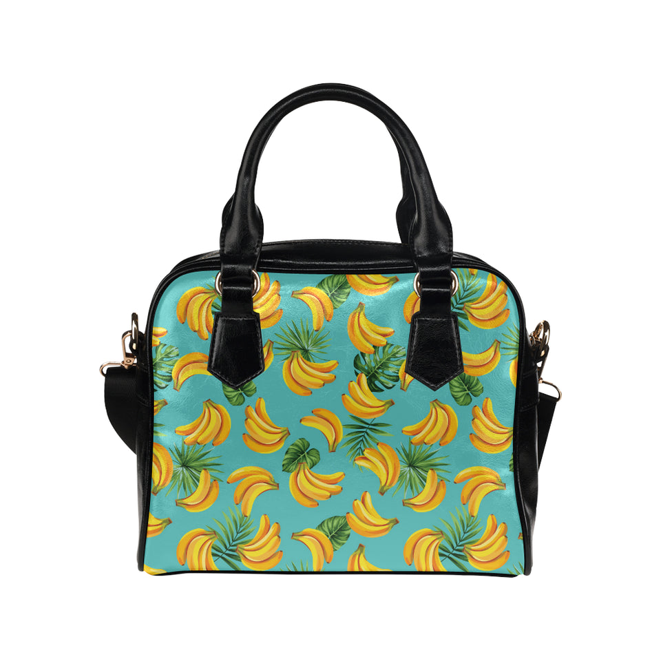 Banana Palm Leaves pattern background Shoulder Handbag