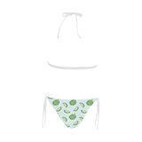Durian pattern blue background Sexy Bikinis Two-Piece Swimsuits