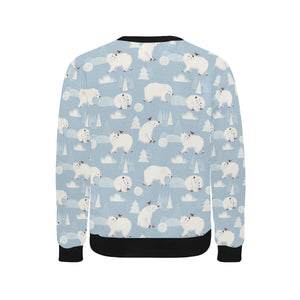 Cute polar bears Christmas decoration pattern Men's Crew Neck Sweatshirt