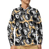 Billiard Ball Pattern Print Design 04 Men's Long Sleeve Polo Shirt