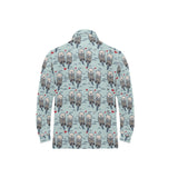 Lovely Sea Otter Pattern Men's Long Sleeve Polo Shirt