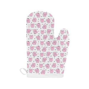 Pig Pattern Print Design 03 Heat Resistant Oven Mitts