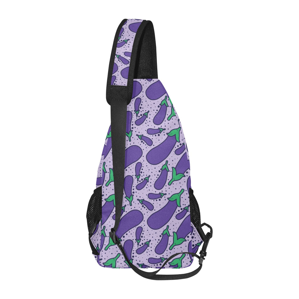 Eggplant Pattern Print Design 03 All Over Print Chest Bag