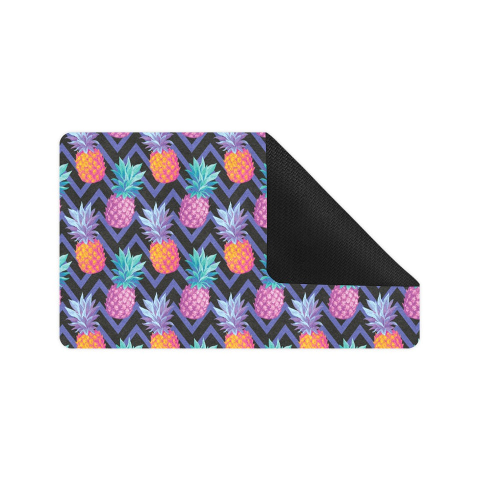 Pineapples pattern zigzag background Doormat