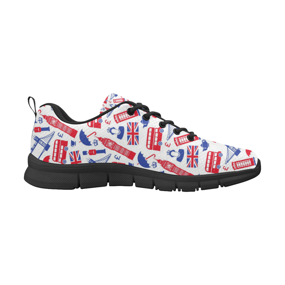 British Pattern Print Design 01 Men's Breathable Sneakers ( Model 055)