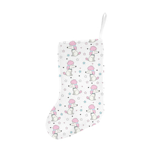 Cute poodle dog star pattern Christmas Stocking