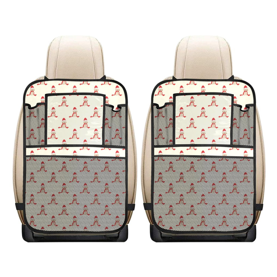 Golden Retriever Pattern Print Design 01 Car Seat Back Organizer