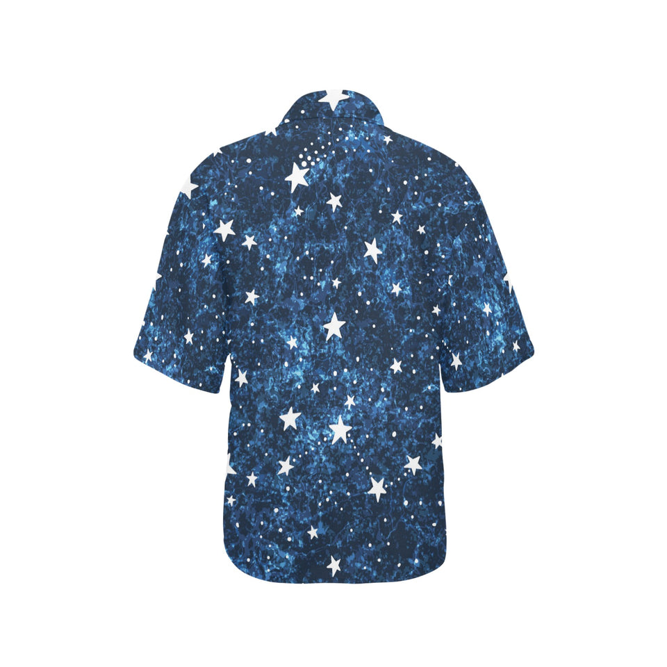 Night sky star pattern Women's All Over Print Hawaiian Shirt