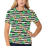 Horseshoes Pattern Print Design 01 Women's All Over Print Polo Shirt