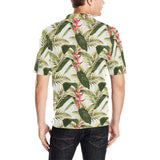 heliconia pattern Men's All Over Print Polo Shirt