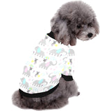 Cute elephant mouse pattern All Over Print Pet Dog Round Neck Fuzzy Shirt