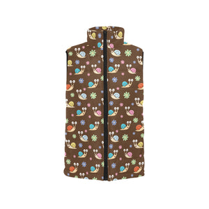 Snail Pattern Print Design 03 Women's Padded Vest