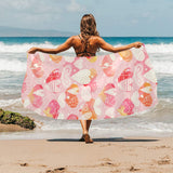 Hand drawn heart design pattern Beach Towel