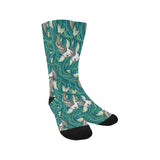 Koi Fish Carp Fish lotus pattern Crew Socks