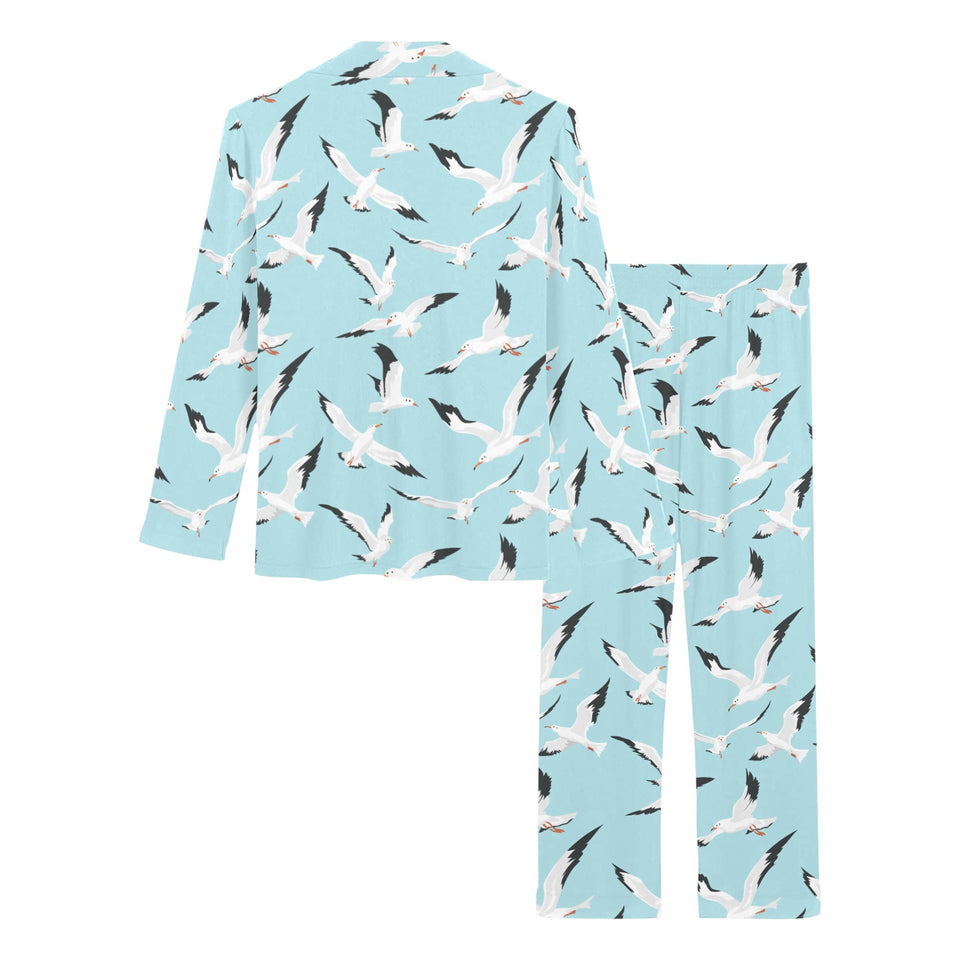 Seagull Pattern Print Design 01 Women's Long Pajama Set