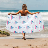 Sailboat anchor pattern Beach Towel