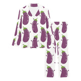 Eggplant Pattern Print Design 01 Women's Long Pajama Set