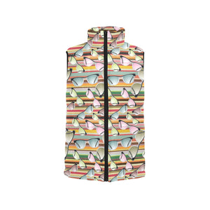 Sun Glasses Pattern Print Design 02 Women's Padded Vest