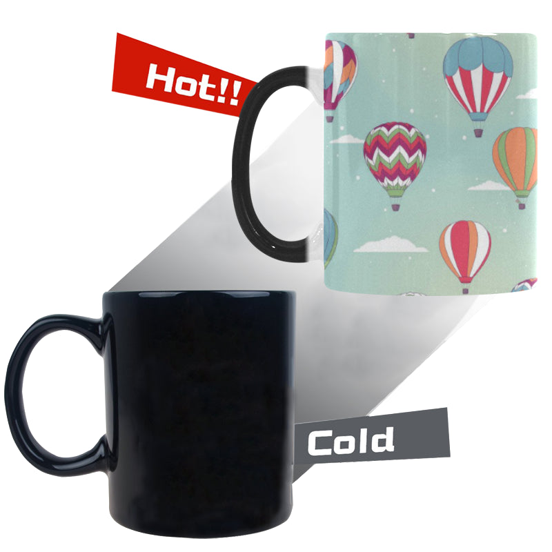 Hot Air Balloon design Pattern Morphing Mug Heat Changing Mug