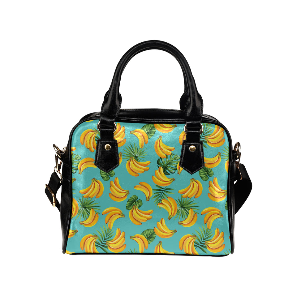 Banana Palm Leaves pattern background Shoulder Handbag