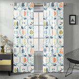 apples leaves pattern Gauze Curtain
