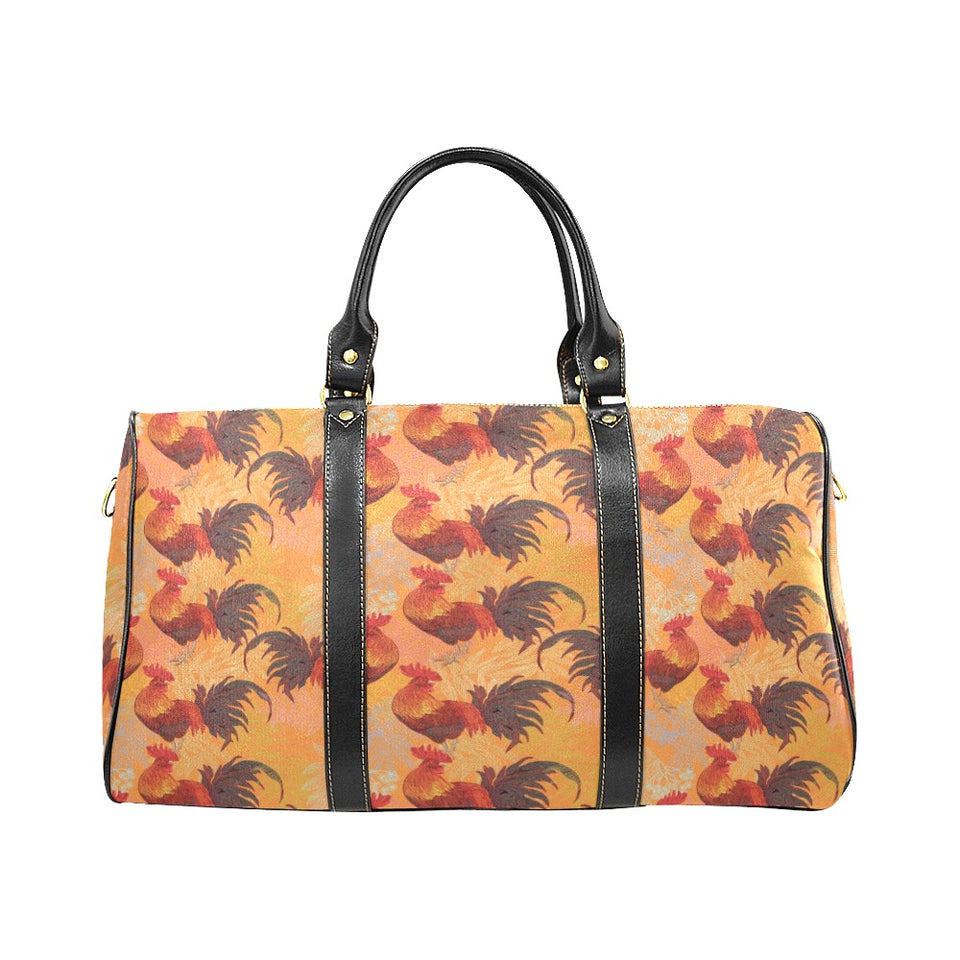 red rooster chicken cock pattern Travel Bag