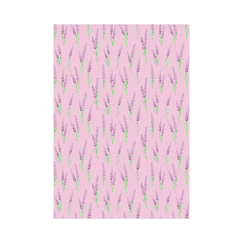 Lavender pattern pink background House Flag Garden Flag