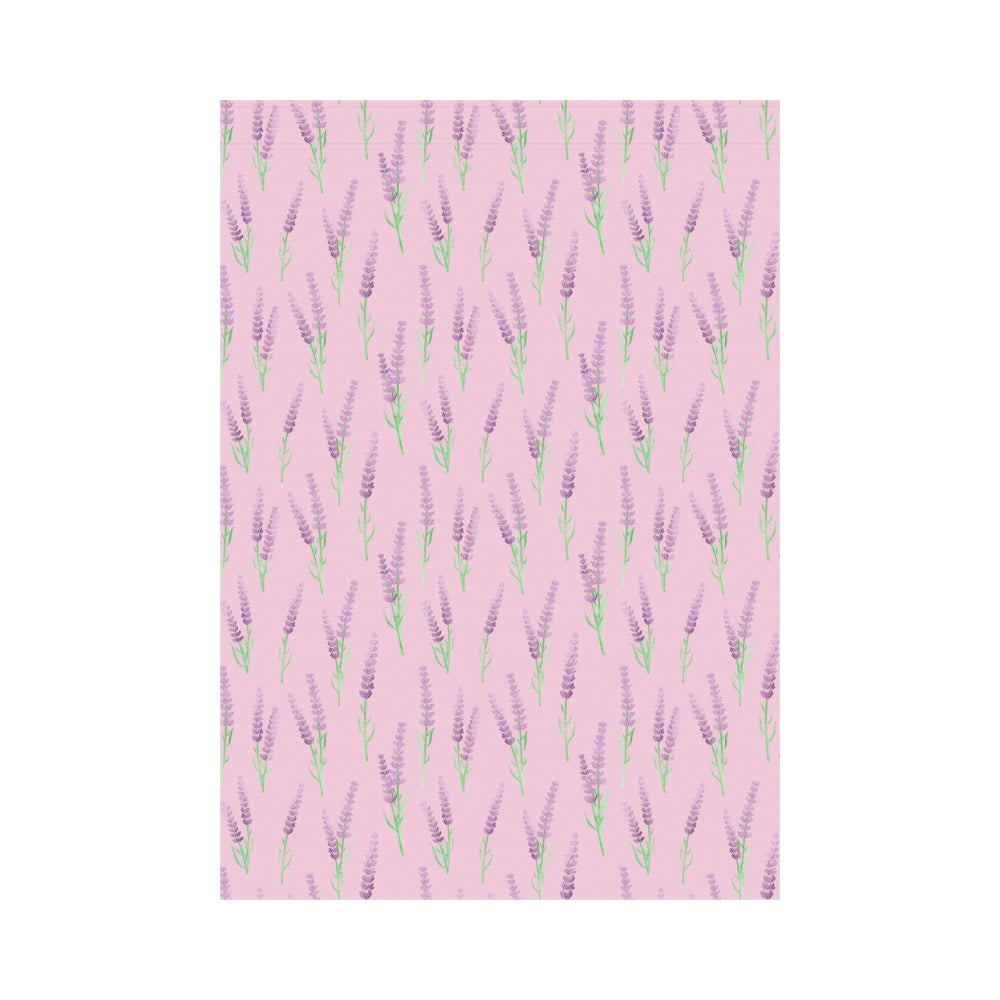 Lavender pattern pink background House Flag Garden Flag