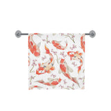 Watercolor Koi Fish Carp Fish pattern Bath Towel