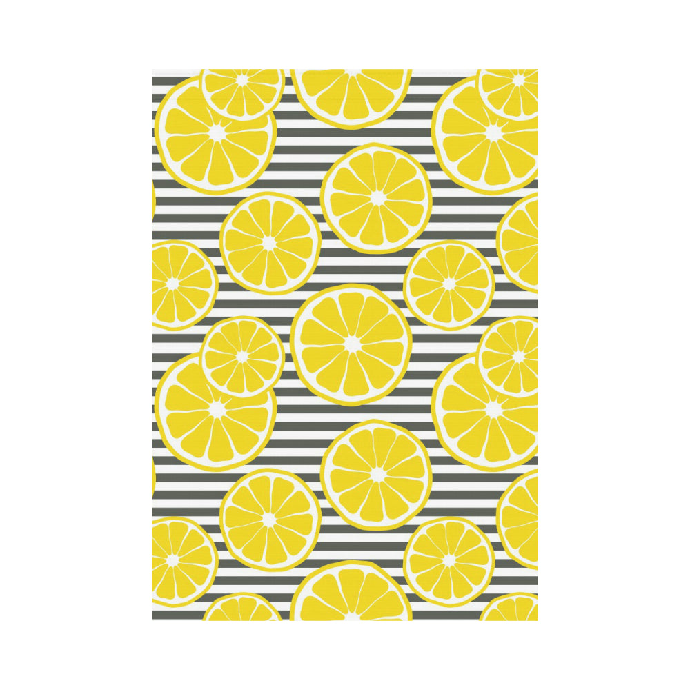 slice of lemon design pattern House Flag Garden Flag