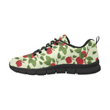 Red apples leaves pattern Men's Sneaker Shoes