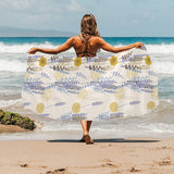 Lavender modern pattern blackground Beach Towel