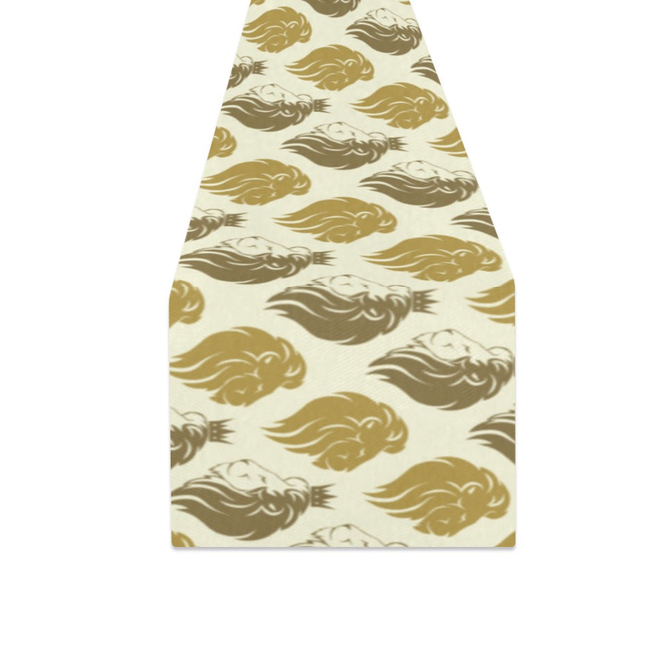 Lion Pattern Print Design 02 Table Runner