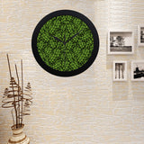 Green hop pattern Elegant Black Wall Clock