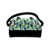Toucan tropical leaves design pattern Shoulder Handbag