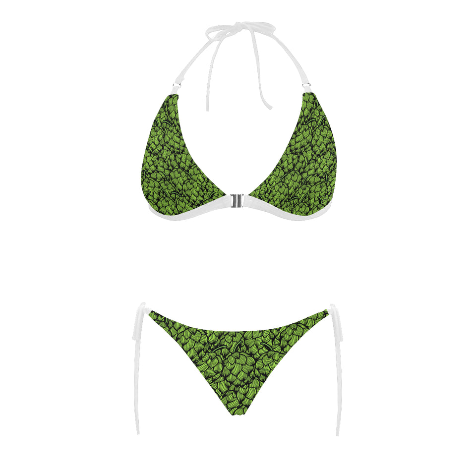 Green hop pattern Sexy Bikinis Two-Piece Swimsuits