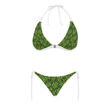 Green hop pattern Sexy Bikinis Two-Piece Swimsuits