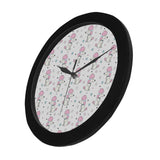 Cute poodle dog star pattern Elegant Black Wall Clock