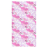 Pink flamingo flower pattern Bath Towel