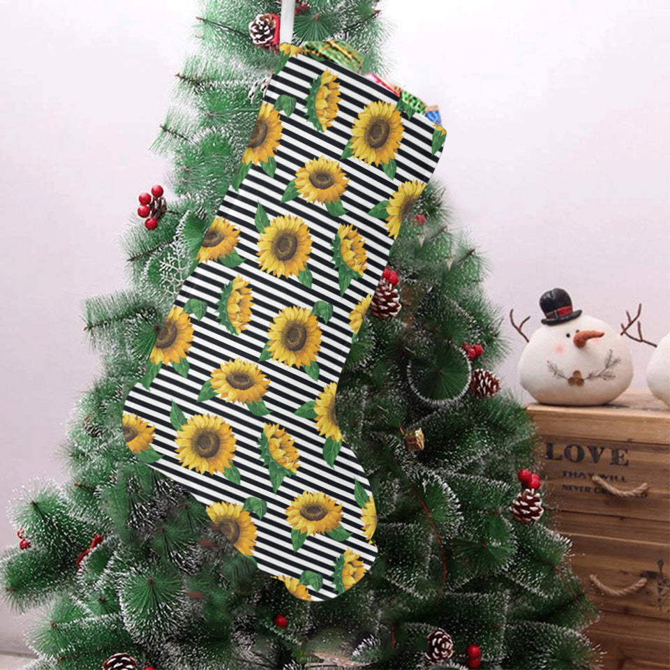 sunflowers ribbon background Christmas Stocking