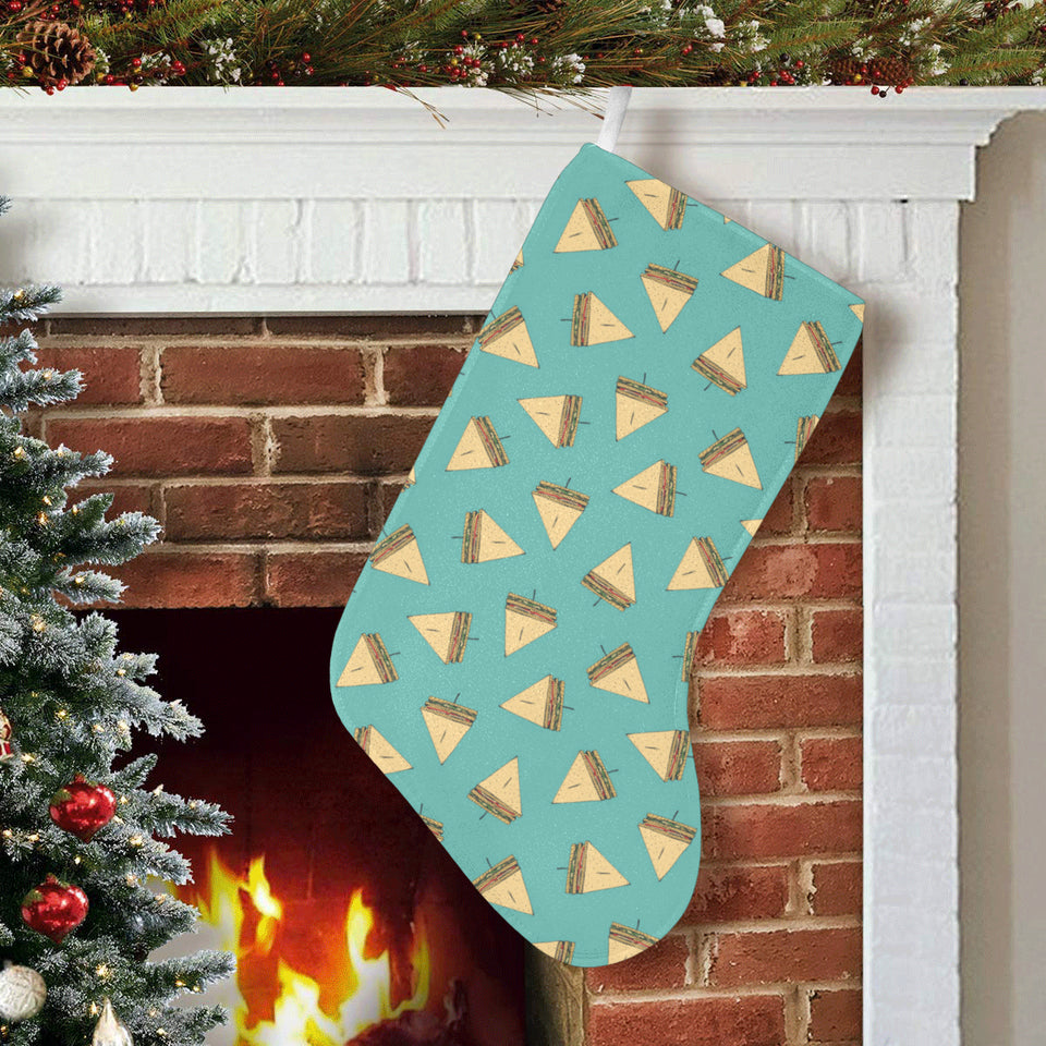 Sandwich Pattern Print Design 03 Christmas Stocking