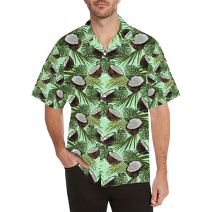 Coconut Pattern Print Design 02 Men's All Over Print Hawaiian Shirt (Model T58)