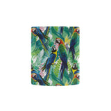Colorful parrot exotic flower leaves Morphing Mug Heat Changing Mug