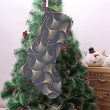 Gold ginkgo leaves Christmas Stocking