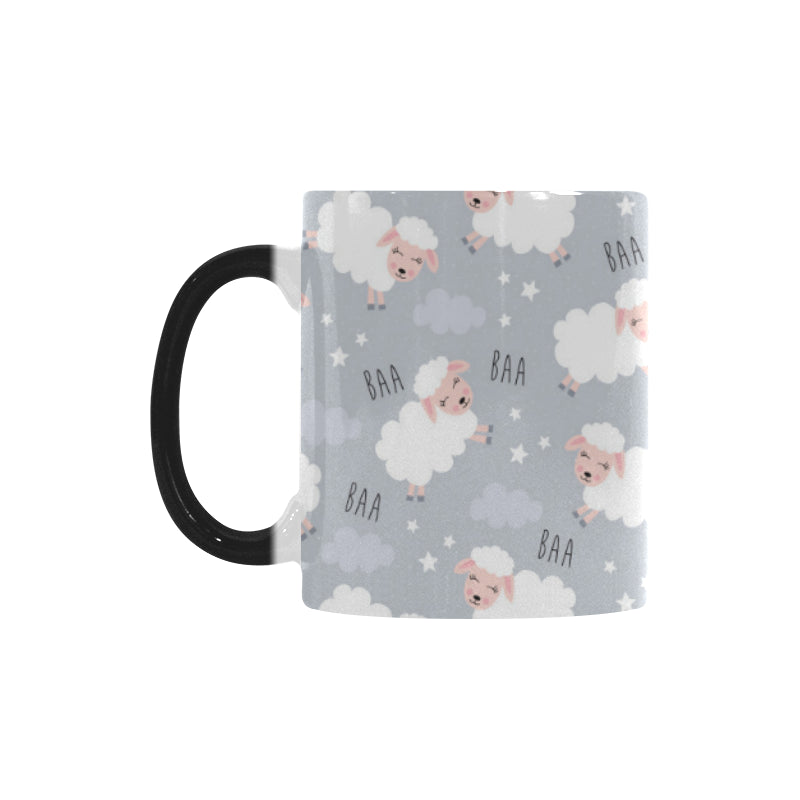 Sweet dreams sheep pattern Morphing Mug Heat Changing Mug