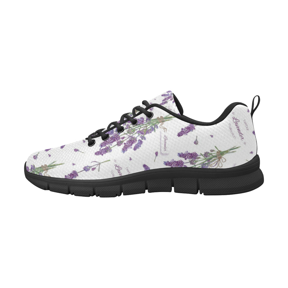 lavender flower design pattern Men's Sneaker Shoes