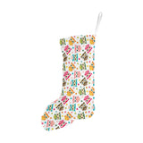 Color cute owl pattern Christmas Stocking