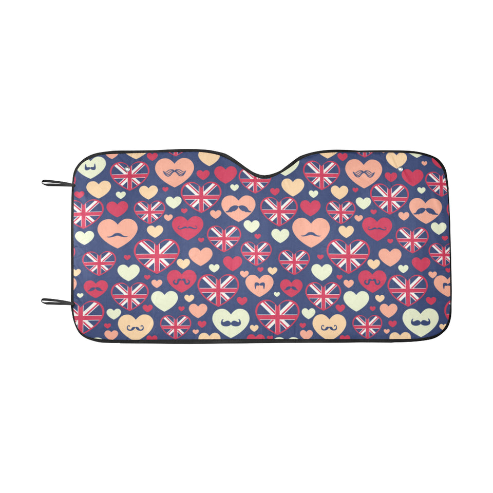 British Pattern Print Design 02 Car Sun Shade