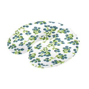 blueberry white background U-Shaped Travel Neck Pillow